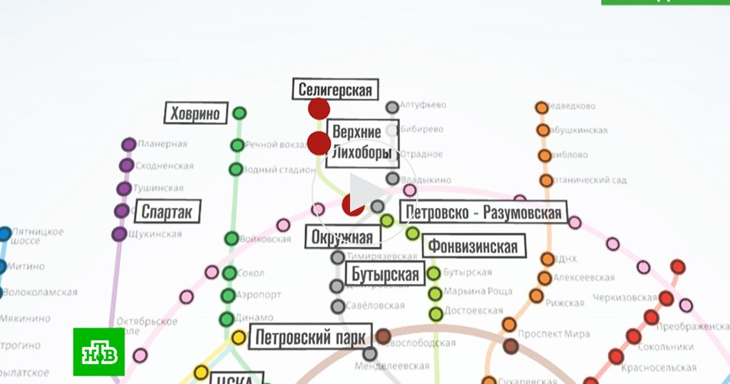 Карта метро верхние лихоборы