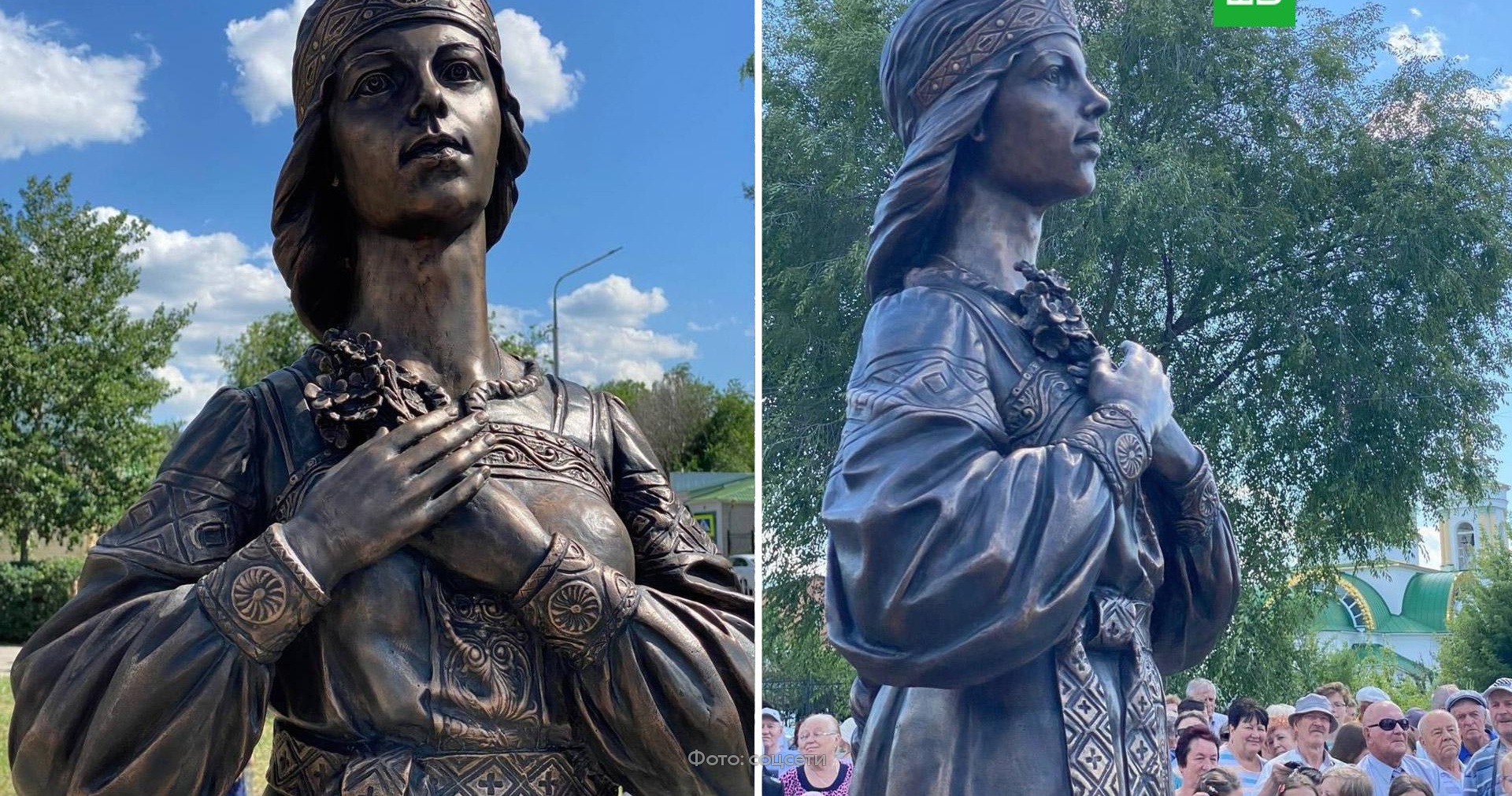 Скульптура Алёнки в Воронежской области