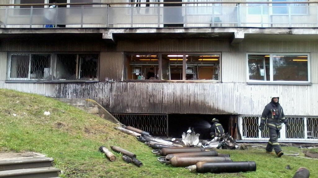 Фото пожара в больнице