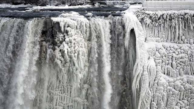Ниагарский водопад превратился в глыбу льда.зима, лед, мороз, США.НТВ.Ru: новости, видео, программы телеканала НТВ
