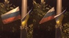 В центре Киева по ошибке вывесили российские флаги