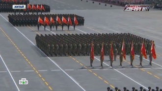 Участник парада в Пекине не моргал почти час 
