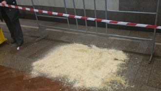 Февральский ливень подтопил станцию метро «Печатники»