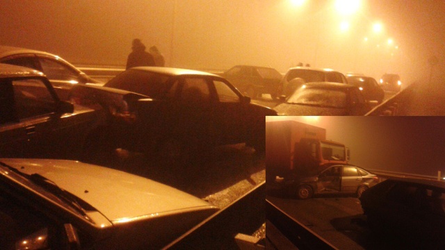 В Ставрополе из-за тумана и гололеда столкнулись более 20 машин.ДТП, Ставрополь, автомобили, гололед, туман.НТВ.Ru: новости, видео, программы телеканала НТВ