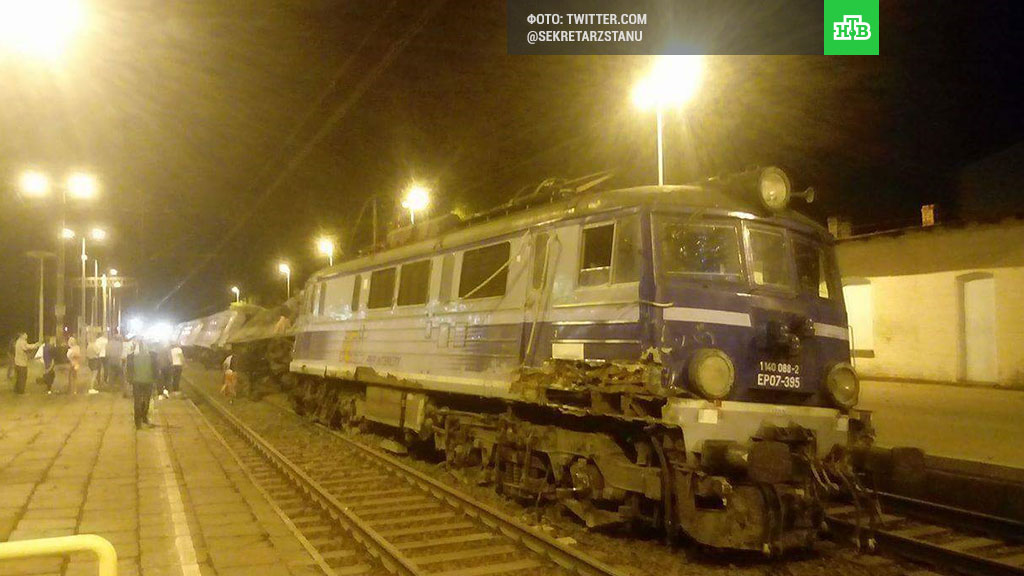 В Польше пассажирский поезд столкнулся с грузовым составом.Польша, железные дороги, поезда.НТВ.Ru: новости, видео, программы телеканала НТВ