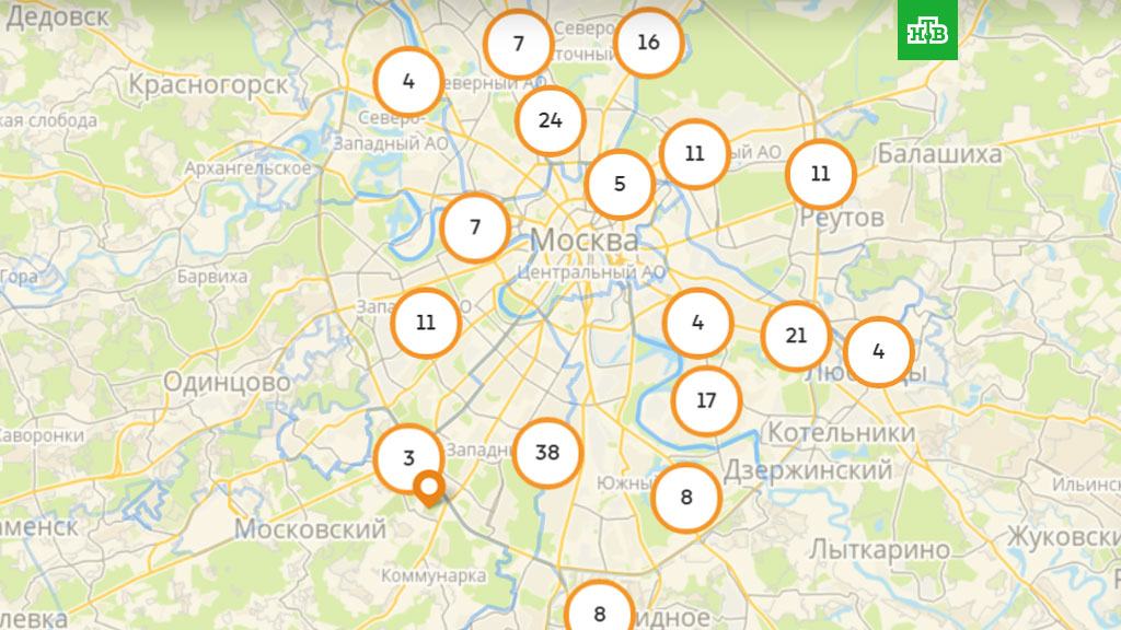 Реновация в московской области карта