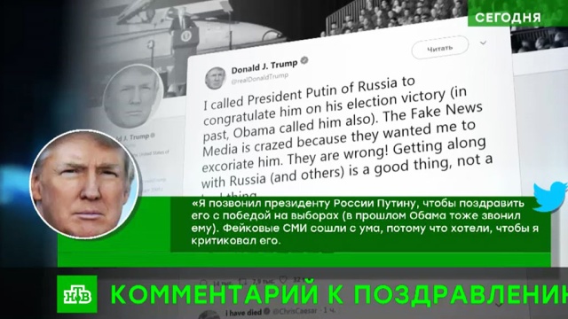 «С Россией нужно ладить»: Трамп ответил на критику за звонок Путину.Путин, США, Трамп Дональд, выборы.НТВ.Ru: новости, видео, программы телеканала НТВ