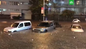 Центр Киева ушел под воду после ливня