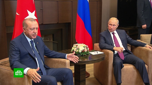 Переговоры Путина и Эрдогана продолжались более четырех часов.Путин, Сочи, Эрдоган, переговоры.НТВ.Ru: новости, видео, программы телеканала НТВ