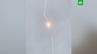 Видео удара молнии по ракете «Союз-2.1б» 
