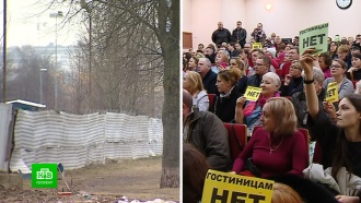 На востоке Петербурга горожане защищают бульвар от «гостиничной» застройки