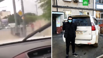 Мажор на Lexus облил прохожих из лужи ради лайков в Instagram