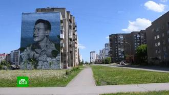 В Кузбассе на фасадах домов появились портреты героев Великой Отечественной