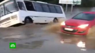 Дожди затопили участок федеральной трассы на Кубани