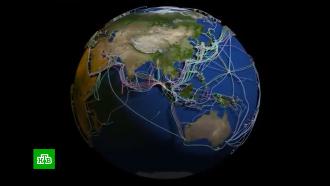 Опубликована 3D-модель опутанной оптоволоконными кабелями Земли