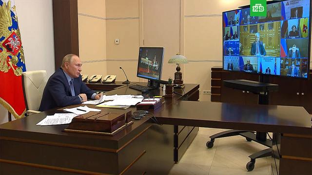 Путин поддержал введение нерабочих дней для борьбы с COVID-19.Путин, здравоохранение, коронавирус.НТВ.Ru: новости, видео, программы телеканала НТВ