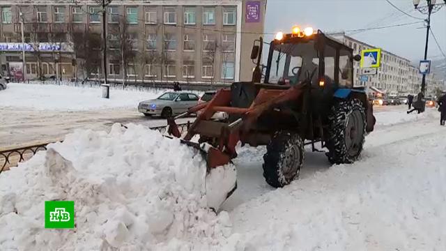 Магадан завалило мокрым снегом.Магадан, погода, снег.НТВ.Ru: новости, видео, программы телеканала НТВ