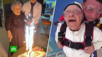 «Стальная» бабушка-ветеран ездит на танке, прыгает с парашютом и транслирует свой 100-летний юбилей в Instagram
