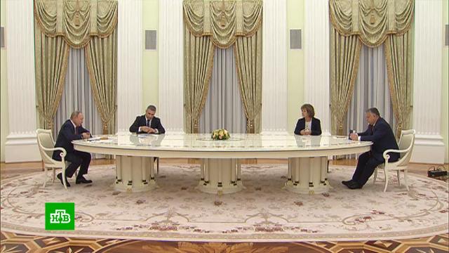 Встреча Путина и Орбана прошла в непривычном формате.Песков, Путин, Венгрия, Газпром, газ.НТВ.Ru: новости, видео, программы телеканала НТВ