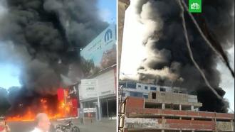 Масштабный пожар в Каракасе сняли на видео