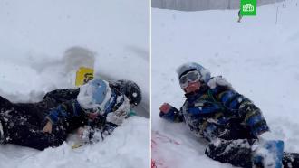 Спасение ребенка из снежной ловушки в горах Сочи попало на видео 