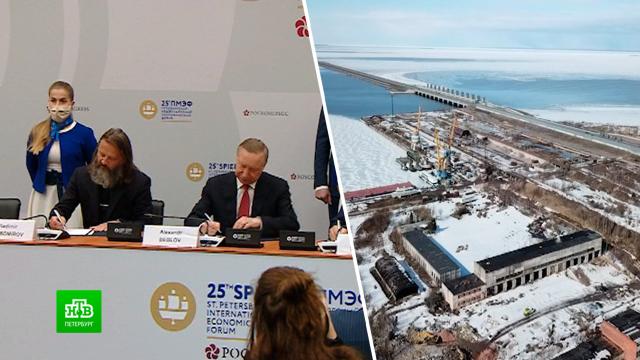 Яхтенный порт, научная деревня, завод электробусов: Петербург и Ленобласть ставят рекорды на ПМЭФ