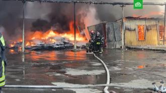 Крупный пожар на Каширском шоссе в Москве локализовали