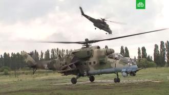 Минобороны показало боевой вылет Ми-35 на Украине 