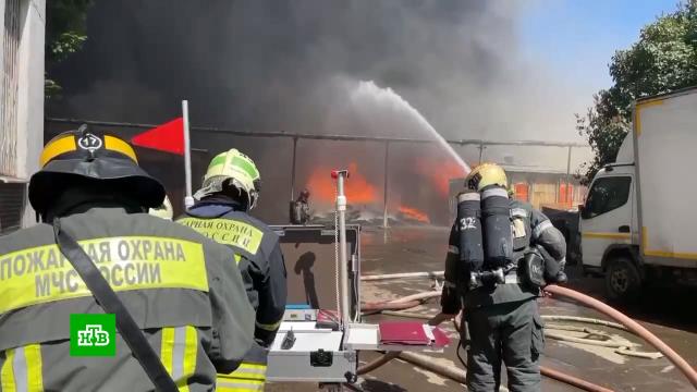 Пожар в ангарах на Каширском шоссе ликвидирован.Москва, пожары.НТВ.Ru: новости, видео, программы телеканала НТВ