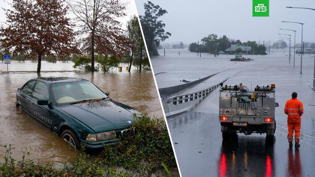 Жителей Сиднея эвакуируют из-за наводнения.Австралия, наводнения, погода.НТВ.Ru: новости, видео, программы телеканала НТВ