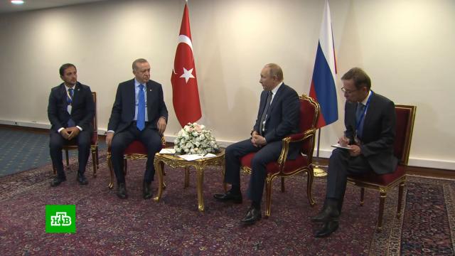 Путин поблагодарил Эрдогана за посредничество в вопросе вывоза украинского зерна.Турция, Украина, дипломатия, зерно.НТВ.Ru: новости, видео, программы телеканала НТВ