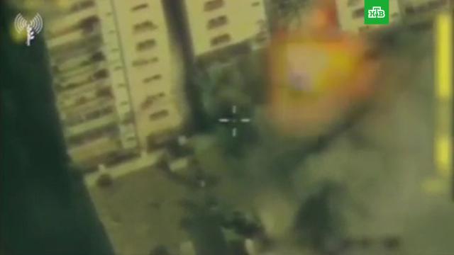 Израильская армия показала кадры авиаудара по сектору Газа.Израиль, Палестина, терроризм.НТВ.Ru: новости, видео, программы телеканала НТВ
