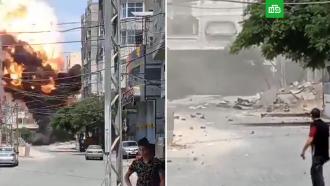 В Сети появилось видео удара по жилому кварталу в секторе Газа