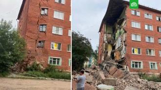 В Омске рухула стена пятиэтажного жилого дома