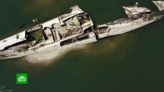 Эхо Второй мировой: на поверхности Дуная показались затопленные немецкие корабли