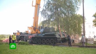 Копию снесенного в Нарве танка <nobr>Т-34</nobr> установили в Ивангороде