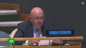 Небензя: РФ сожалеет, что председатель сессии ГА ООН помог Западу в его шантаже