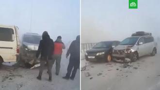 10 машин столкнулись в Якутии при 50-градусном морозе 