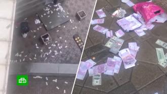 Дождь из денег: москвич выбросил из окна пакеты с долларами и евро
