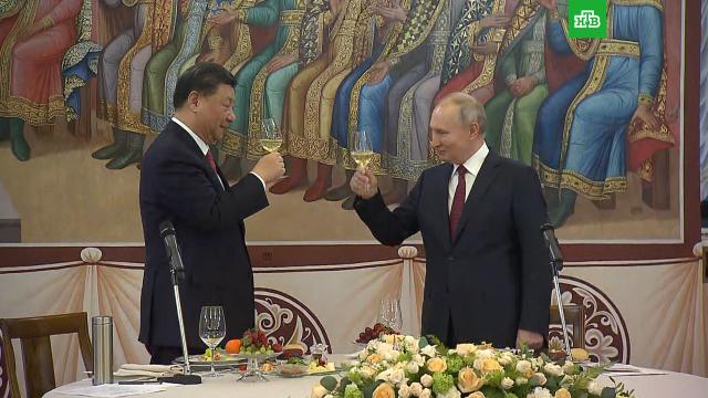 Путин и Си Цзиньпин обменялись тостами.Китай, Путин, Си Цзиньпин, переговоры.НТВ.Ru: новости, видео, программы телеканала НТВ